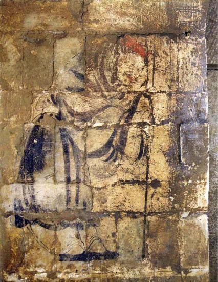 望都汉墓壁画寺门卒